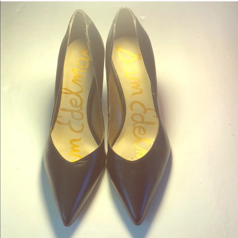 Sam Edelman Black Leather Stilettos